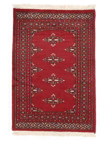  Oosters Pakistan Bokhara 2Ply Vloerkleed 63X92 Donkerrood/Zwart Wol, Pakistan Carpetvista