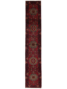 Tappeto Beluch Fine 78X422 Passatoie Nero/Rosso Scuro (Lana, Persia/Iran)