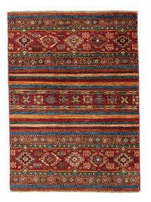  Shabargan Alfombra 85X115 De Lana Rojo Oscuro/Negro Pequeño Carpetvista