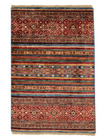  Shabargan Rug 84X124 Wool Dark Red/Black Small Carpetvista