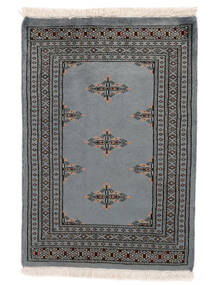  63X90 Pakistan Bokhara 2Ply Rug Dark Grey/Black Pakistan Carpetvista