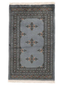 61X100 Pakistan Bokhara 2Ply Vloerkleed Oosters Donkergrijs/Zwart (Wol, Pakistan) Carpetvista