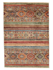  87X124 Striped Small Shabargan Rug Wool, Carpetvista