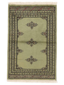  Orientalischer Pakistan Buchara 2Ply Teppich 61X94 Dunkelgrün/Dunkelgelb Wolle, Pakistan Carpetvista