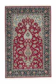  Isfahan Urdimbre De Seda Alfombra 108X164 Persa De Lana Marrón/Negro Pequeño