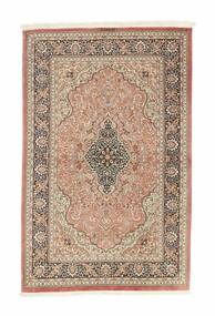 Qum Silke Teppe 98X151 Brun/Beige Silke, Persia/Iran