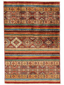  86X124 Shabargan Rug Brown/Dark Red Afghanistan Carpetvista