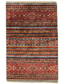  84X125 Striped Small Shabargan Rug Wool, Carpetvista