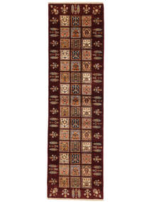 Shabargan Rug 83X295 Runner
 Black/Brown Wool, Afghanistan Carpetvista