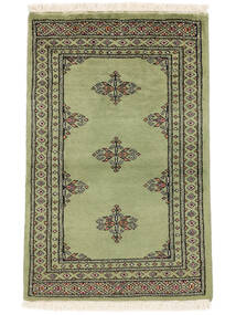 60X93 Dywan Orientalny Pakistański Bucharski 2Ply Zielony/Czarny (Wełna, Pakistan ) Carpetvista