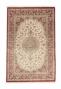  Qum Silke Teppe 100X152 Persisk Silketeppe Brun/Beige Lite