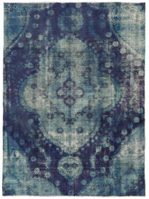 190X260 Colored Vintage Rug Modern Black/Dark Blue (Wool, Persia/Iran)