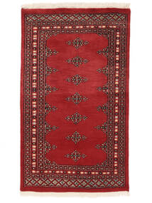 Pakistan Buchara 2Ply Teppich 79X132 Dunkelrot/Schwarz Wolle, Pakistan Carpetvista