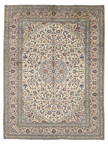 Keshan Patina Rug 296X390 Brown/Beige Large Wool, Persia/Iran