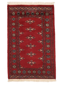 80X125 Dywan Pakistański Bucharski 2Ply Orientalny Ciemnoczerwony/Czarny (Wełna, Pakistan ) Carpetvista