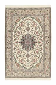  Persian Isfahan Silk Warp Rug 110X166 Brown/Beige (Wool, Persia/Iran)