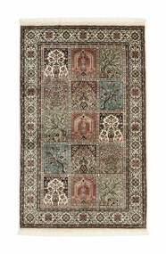 92X152 Kashmir Pure Silk Rug Oriental Brown/Black (Silk, India)