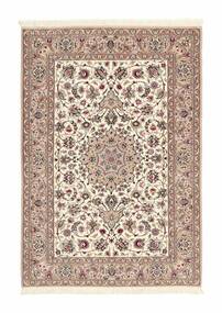 100X157 Tappeto Orientale Isfahan Ordito In Seta Marrone/Beige (Lana, Persia/Iran)