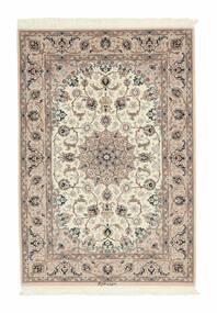 Isfahan Silk Warp Rug 113X165 Brown/Orange Wool, Persia/Iran