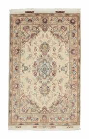  Tabriz 50 Raj , Jossa Silkki Matot 100X158 Persialainen Villamatto Oranssi/Ruskea Pieni Matto