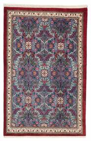  Qum Silk Rug 78X121 Persian Silk Black/Dark Red Small