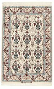 Isfahan Silk Warp Rug 82X124 Brown/Beige Wool, Persia/Iran