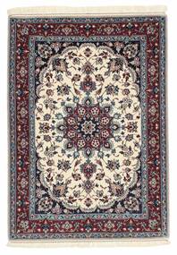 83X118 Isfahan Silk Warp Rug Oriental Black/Beige (Wool, Persia/Iran)