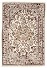 80X120 Isfahan Silkerenning Teppe Orientalsk Brun/Oransje (Ull, Persia/Iran)