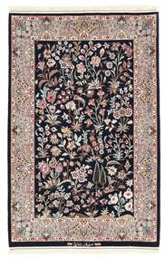 80X122 Tappeto Isfahan Ordito In Seta Orientale Nero/Marrone (Lana, Persia/Iran)