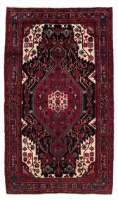  Hamadan Alfombra 158X272 Persa De Lana Negro/Rojo Oscuro Pequeño