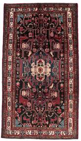 Tappeto Orientale Hamadan 185X327 Nero/Rosso Scuro (Lana, Persia/Iran)