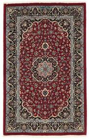 80X126 Tappeto Orientale Ilam Sherkat Farsh Di Seta Nero/Marrone (Lana, Persia/Iran)