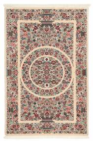  Orientalischer Qum Seide Teppich 78X118 Braun/Beige Seide, Persien/Iran