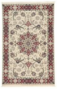  Orientalsk Isfahan Silkerenning Teppe 80X123 Beige/Brun Ull, Persia/Iran