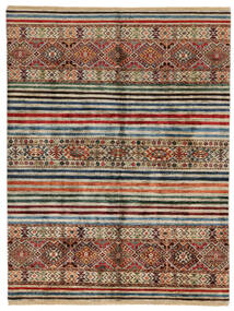 Shabargan Vloerkleed 157X205 Donkerrood/Zwart Wol, Afghanistan Carpetvista