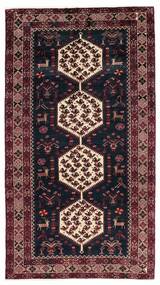 Kurdi Ghuchan Teppich 160X290 Läufer Schwarz/Dunkelrot Wolle, Persien/Iran