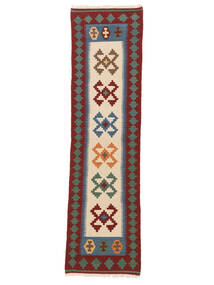 Tapete Persa Kilim Ghashghai 55X200 Passadeira Vermelho Escuro/Bege ( Pérsia/Irão)