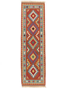 Alfombra Oriental Kilim Gashgai 87X297 De Pasillo Rojo Oscuro/Marrón ( Persia/Irán)