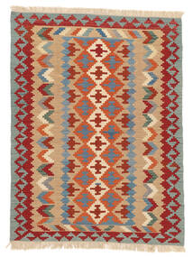 149X198 Tappeto Orientale Kilim Ghashghai Rosso Scuro/Arancione ( Persia/Iran) Carpetvista