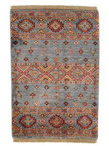  62X92 Shabargan Teppich Dunkelgrau/Dunkelrot Afghanistan Carpetvista