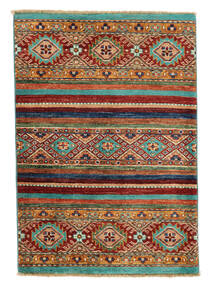  65X93 Striped Small Shabargan Rug Wool, Carpetvista