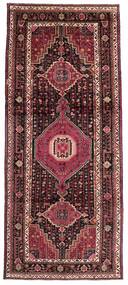 160X385 Tappeto Hamadan Orientale Passatoie Nero/Rosso Scuro (Lana, Persia/Iran)