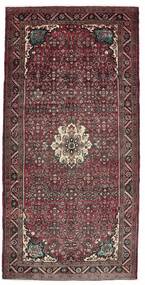  Orientalischer Nahavand Teppich 160X325 Läufer Schwarz/Dunkelrot Wolle, Persien/Iran