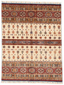  Shabargan Rug 158X206 Beige/Dark Red Carpetvista