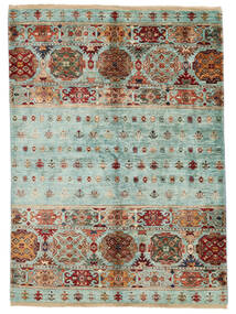  156X213 Shabargan Teppe Grønn/Brun Afghanistan Carpetvista