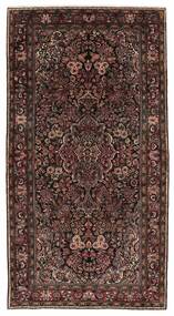 Hamadan Rug 165X310 Runner
 Black/Brown Wool, Persia/Iran