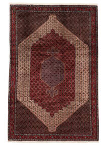  Senneh Fine Covor 200X300 Persan Lână Negru/Dark Red Carpetvista