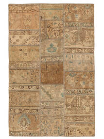 104X161 Tappeto Patchwork Moderno Marrone/Arancione (Lana, Persia/Iran) Carpetvista