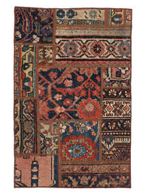  Patchwork Rug 60X90 Vintage Persian Wool Black/Dark Red Small Carpetvista