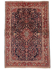 Tappeto Saruk Fine 137X206 Rosso Scuro/Nero (Lana, Persia/Iran)